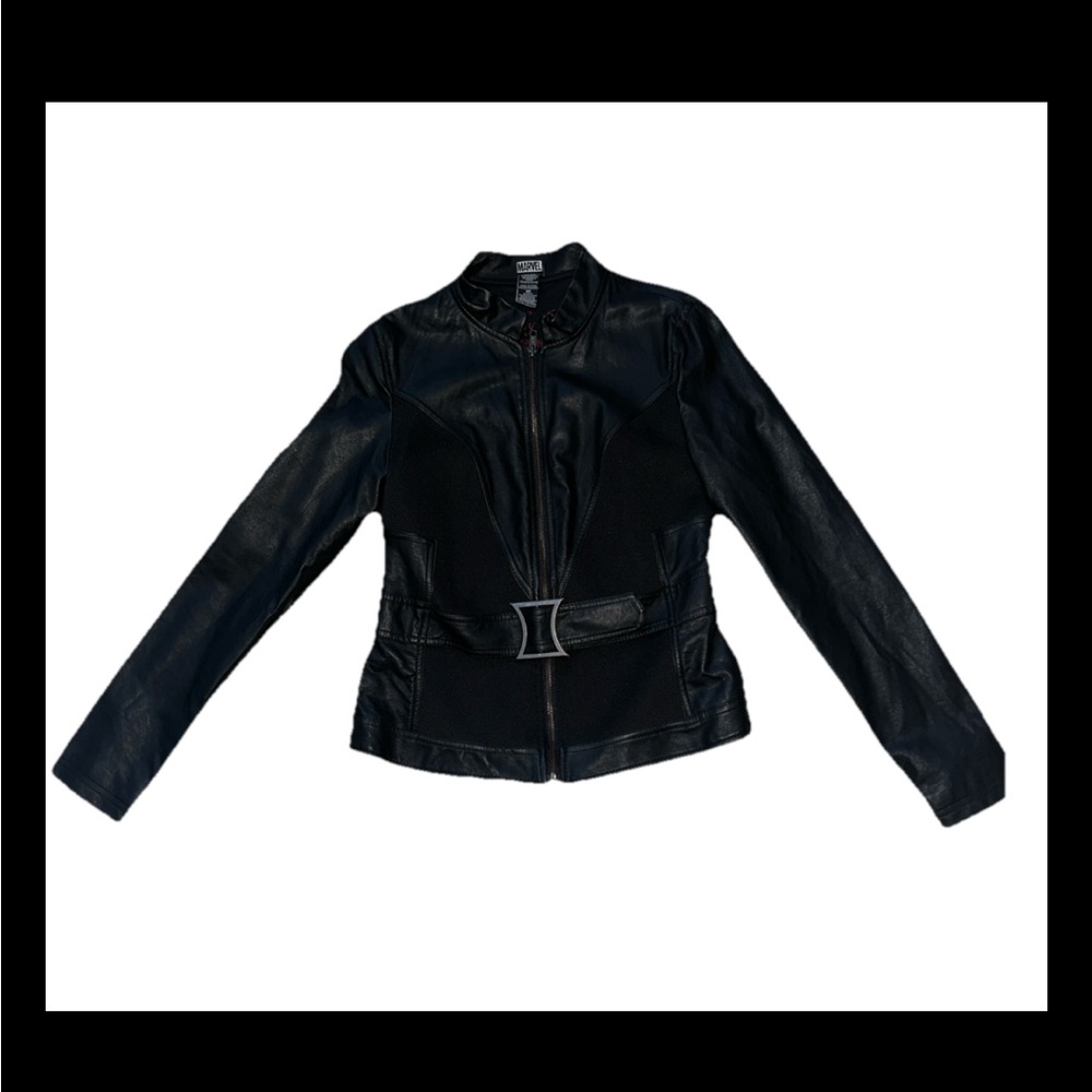 Marvel Women's Black Leather Jacket size medium - Picture 3 of 12